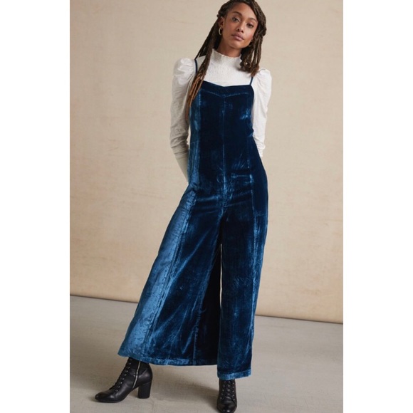 NWT ANTHROPOLOGIE MAEVE ANDROMEDA VELVET JUMPSUIT - Picture 14 of 14